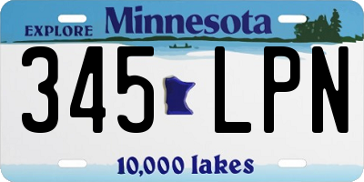 MN license plate 345LPN
