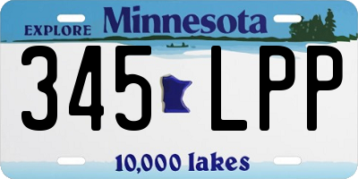 MN license plate 345LPP