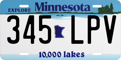MN license plate 345LPV