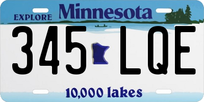 MN license plate 345LQE