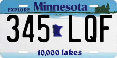 MN license plate 345LQF