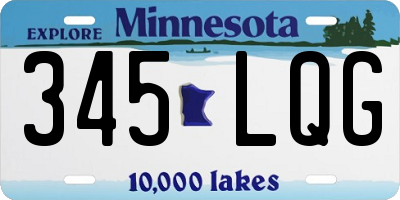 MN license plate 345LQG
