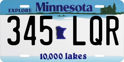 MN license plate 345LQR