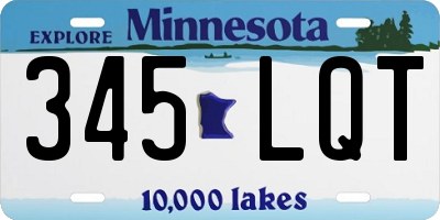 MN license plate 345LQT
