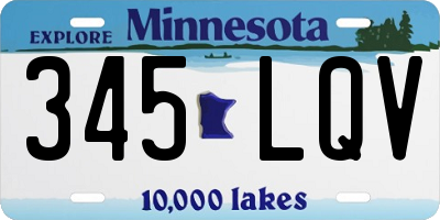 MN license plate 345LQV