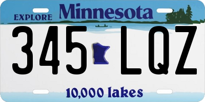 MN license plate 345LQZ