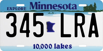 MN license plate 345LRA