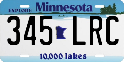 MN license plate 345LRC