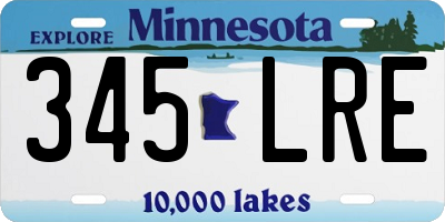 MN license plate 345LRE