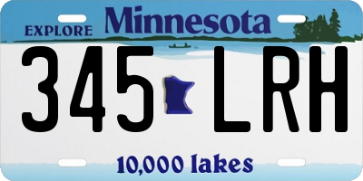 MN license plate 345LRH