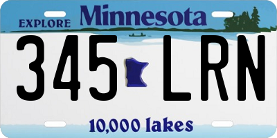 MN license plate 345LRN