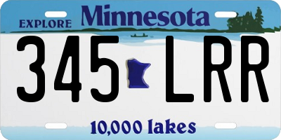 MN license plate 345LRR