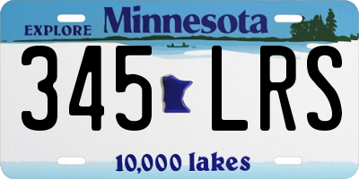 MN license plate 345LRS