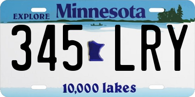 MN license plate 345LRY
