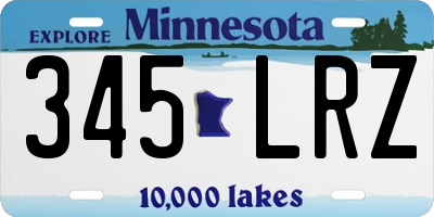 MN license plate 345LRZ