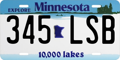 MN license plate 345LSB
