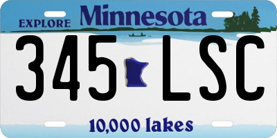 MN license plate 345LSC