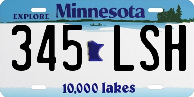 MN license plate 345LSH