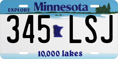 MN license plate 345LSJ