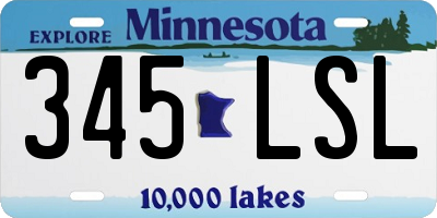 MN license plate 345LSL
