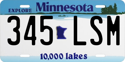 MN license plate 345LSM