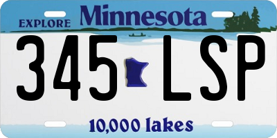 MN license plate 345LSP