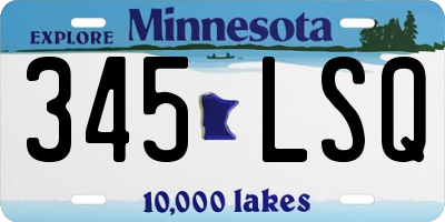 MN license plate 345LSQ