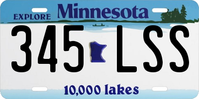 MN license plate 345LSS