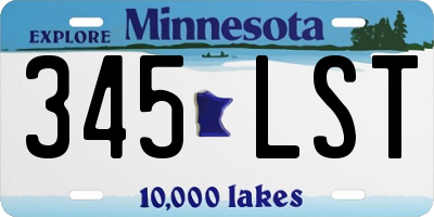 MN license plate 345LST