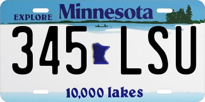 MN license plate 345LSU