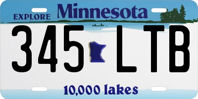 MN license plate 345LTB