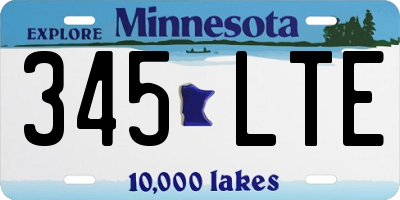 MN license plate 345LTE