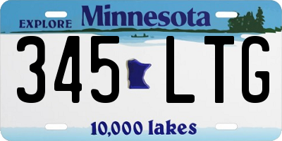 MN license plate 345LTG