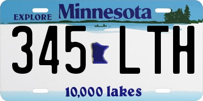 MN license plate 345LTH