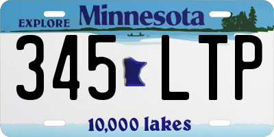 MN license plate 345LTP