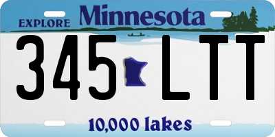 MN license plate 345LTT