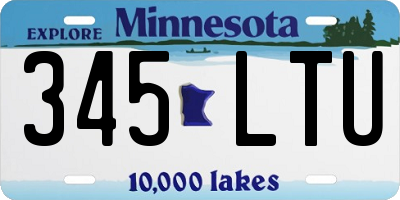 MN license plate 345LTU