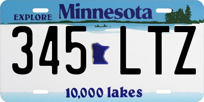 MN license plate 345LTZ