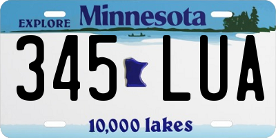 MN license plate 345LUA