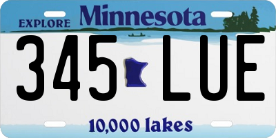 MN license plate 345LUE