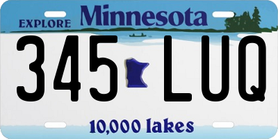 MN license plate 345LUQ