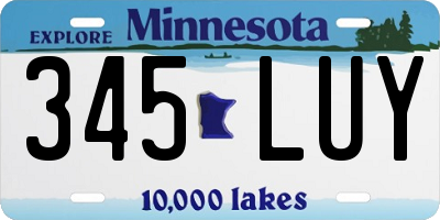 MN license plate 345LUY