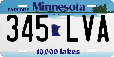 MN license plate 345LVA