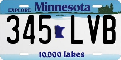 MN license plate 345LVB