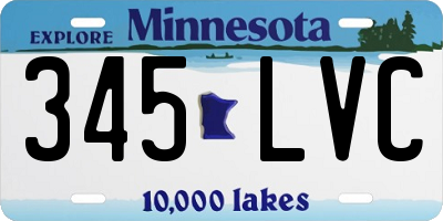 MN license plate 345LVC