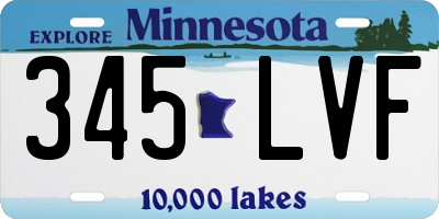 MN license plate 345LVF