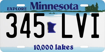 MN license plate 345LVI