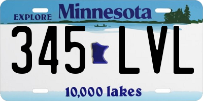 MN license plate 345LVL