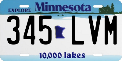 MN license plate 345LVM