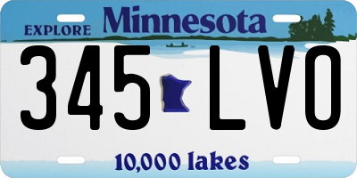 MN license plate 345LVO